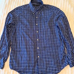 Ralph Lauren Blue Plaid Button-Down Shirt - Men's